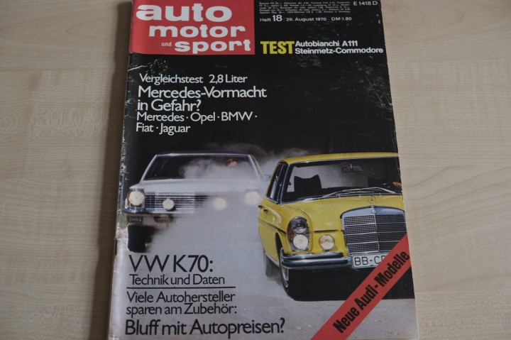 Deckblatt Auto Motor und Sport (18/1970)